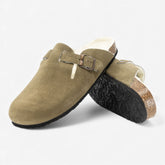Blog Lined Mens Clog - Light Khaki Afelpado (suede)