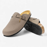 Blogg Womens Clog - Taupe Chicago (synthetic leather)