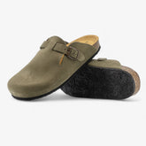 Blog Mens Clog - Light Khaki Afelpado Grueso (suede)