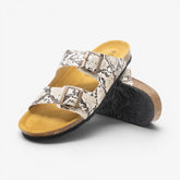Barna Mens Sandal - Crema Snake Manbalina (faux snake)