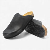 Konnor Mens Clog - Negro Buffalo (premium leather)