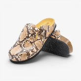 Blogg Womens Clog - Marron Snake Manbalina (faux snake)