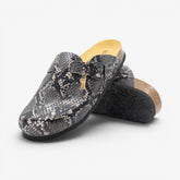 Blogg Womens Clog - Negro Snake Manbalina (faux snake)