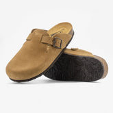 Blogg Womens Clog - Tostado Afelpado Grueso (suede)