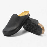 Konnor Womens Clog - Negro Buffalo (premium leather)