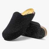 Konnor Blogger Womens Clog - Negro Fieltro (wool blend)
