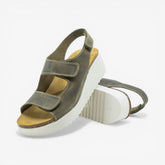 Osaka Womens Sandal - Kaki Apure (leather)