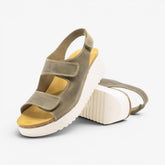 Osaka Womens Sandal - Kaki Apure (leather)
