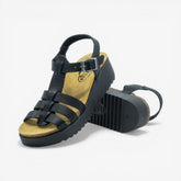 Ise Womens Sandal - Negro Buffalo (premium leather)