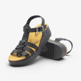 Ise Womens Sandal - Negro Buffalo (premium leather)