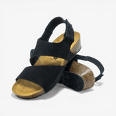 Creta Platform Womens Sandal - Negro Nobuck (nubuck)