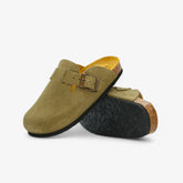 Bloggie Kids Clog - Light Kaki Afelpado (suede)