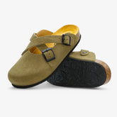 Blogger Womens Clog - Light Kaki Afelpado (suede)