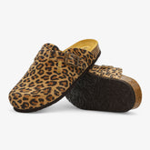 Blogg Womens Clog - Leopard Print Afelpado (suede)