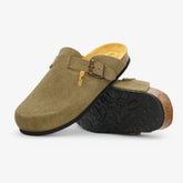 Blogg Womens Clog - Light Kaki Afelpado (suede)