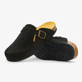 Blogg Womens Clog - Negro Afelpado (suede)