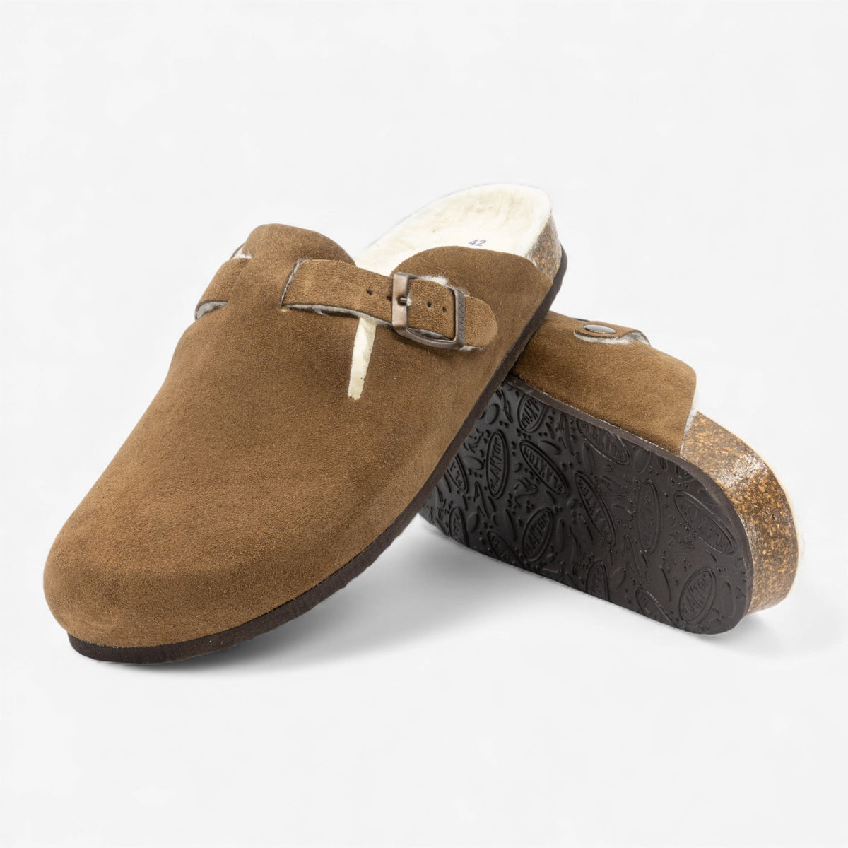 Blog Lined Afelpado Mens Clog – Vison image 1