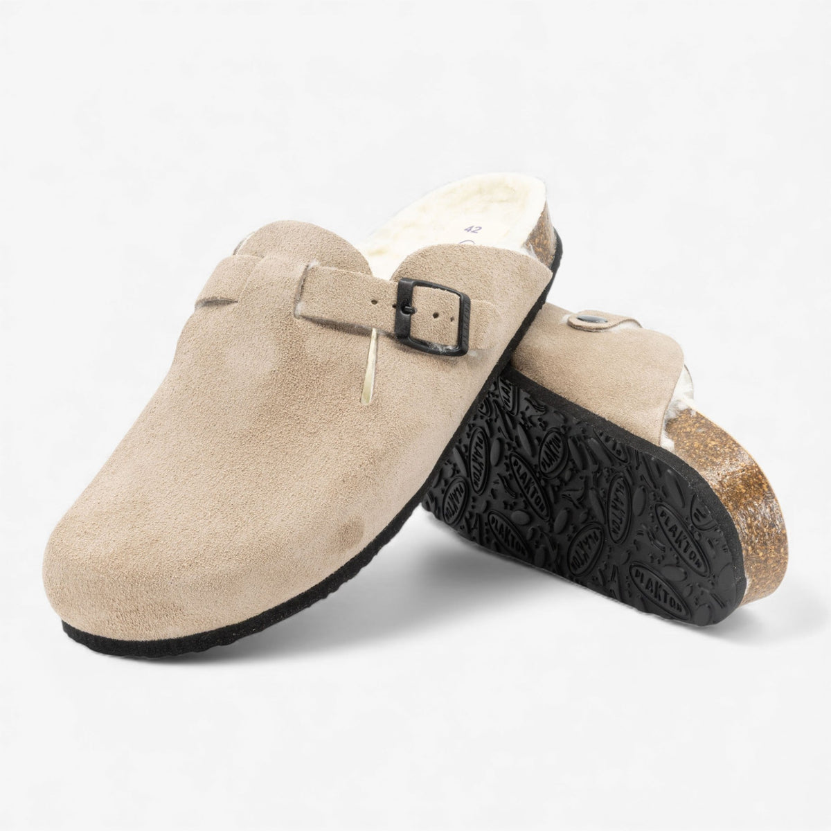 Blog Lined Afelpado Mens Clog – Piedra image 1