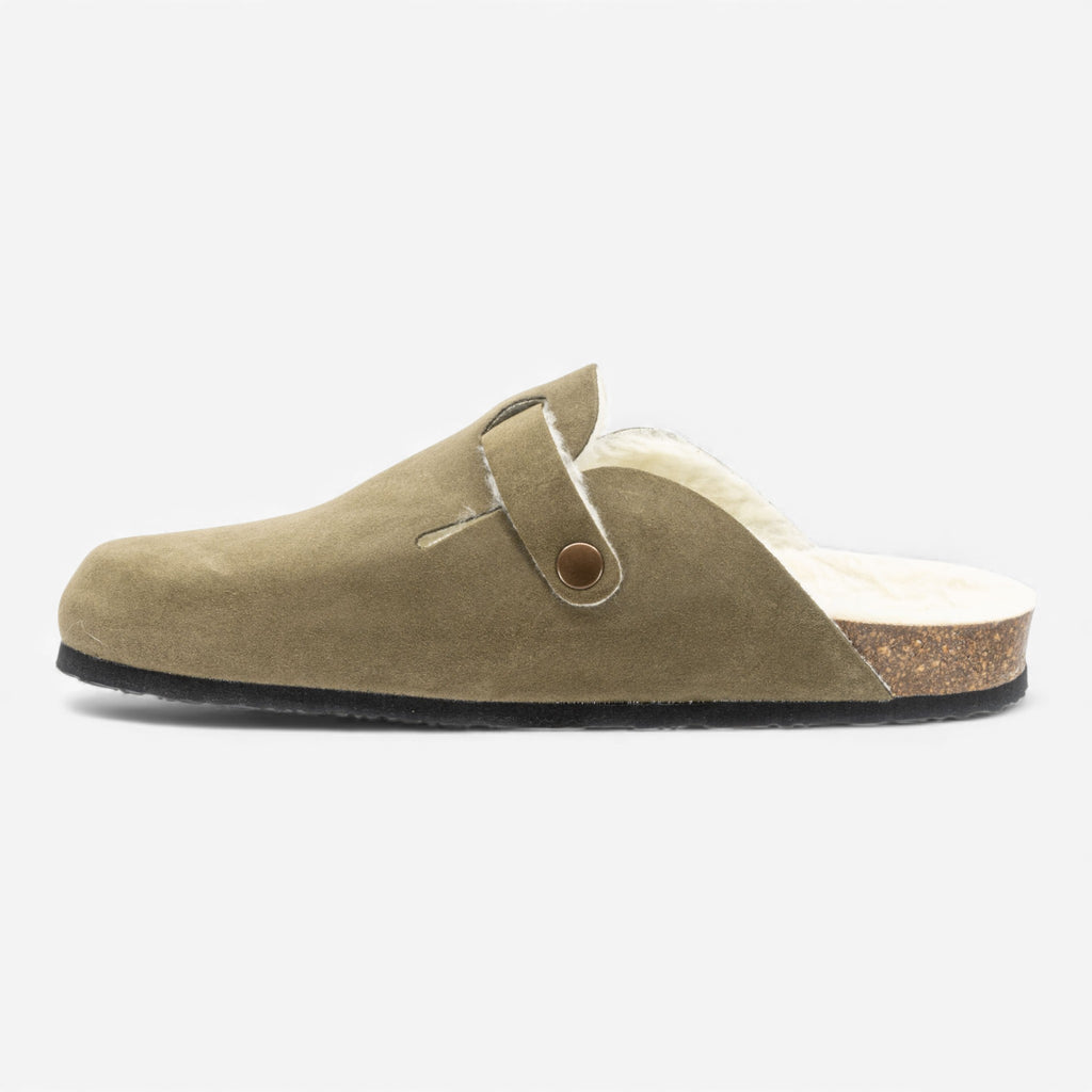 Blog Lined Mens Clog - Light Khaki Afelpado (suede)