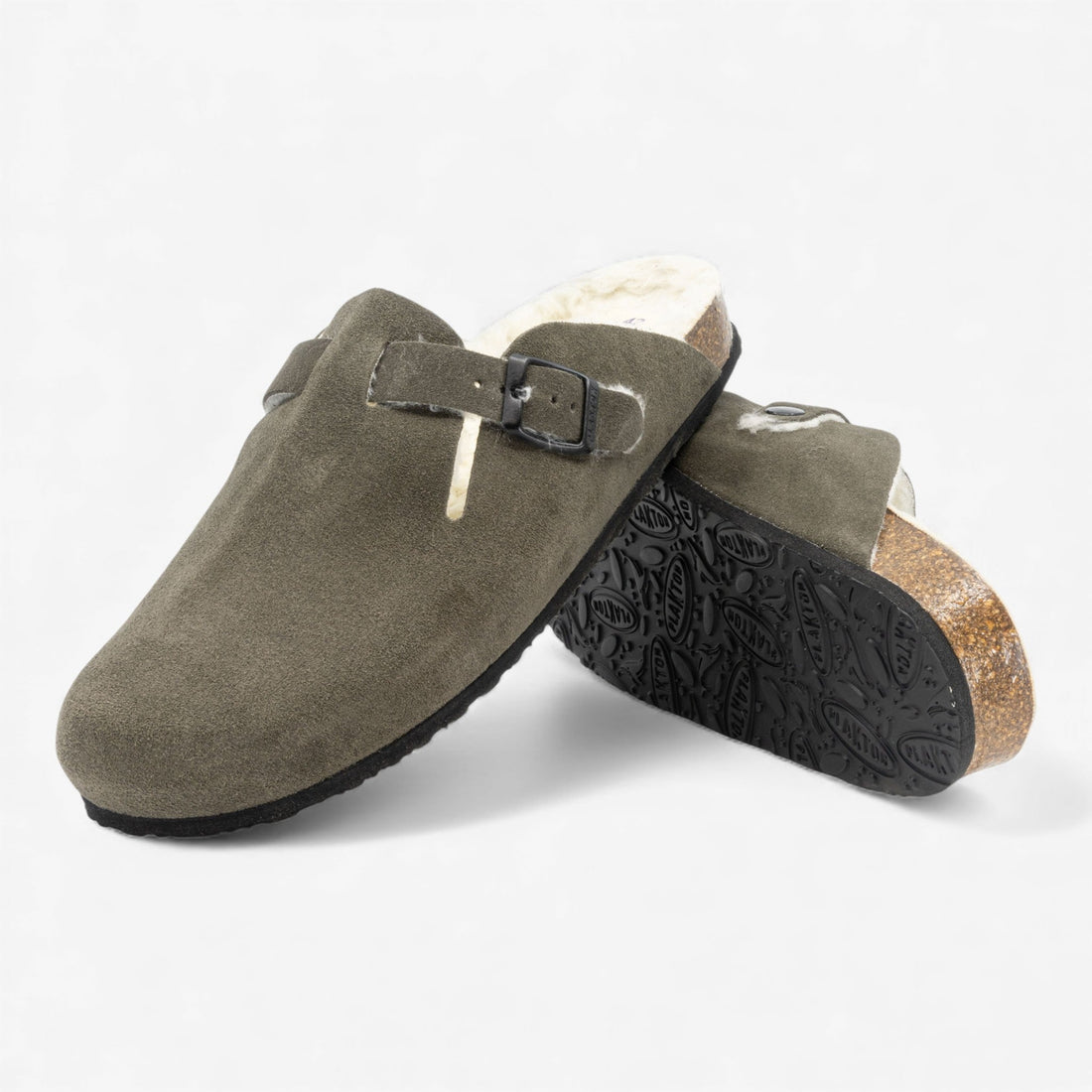 Blog Lined Afelpado Mens Clog – Castor image 1