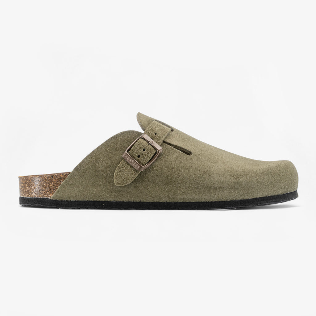 Blog Mens Clog - Light Khaki Afelpado Grueso (suede)