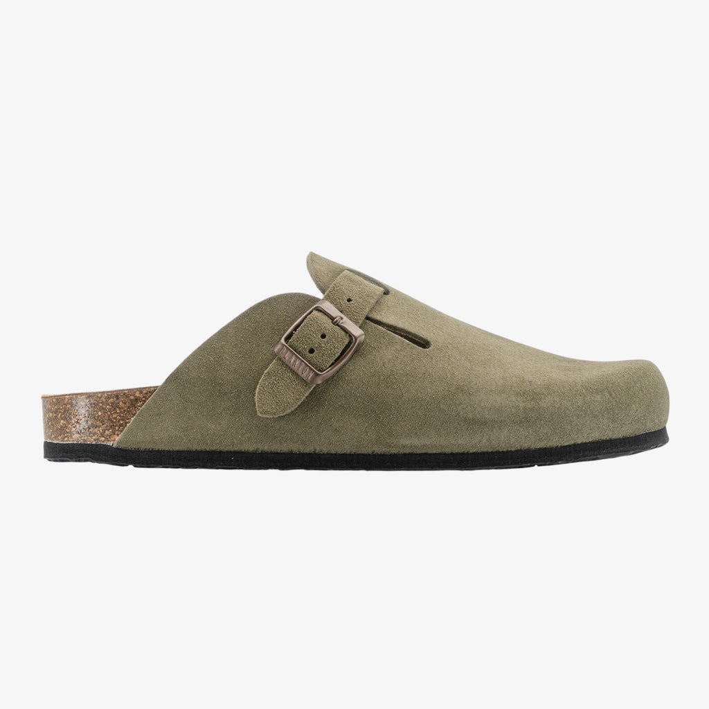 Blog Mens Clog - Light Khaki Afelpado Grueso (suede)