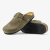 Blog Mens Clog - Light Khaki Afelpado Grueso (suede)