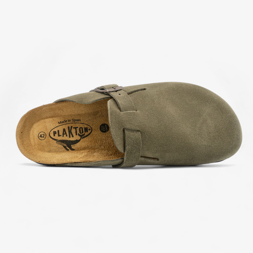 Blog Mens Clog - Light Khaki Afelpado Grueso (suede)