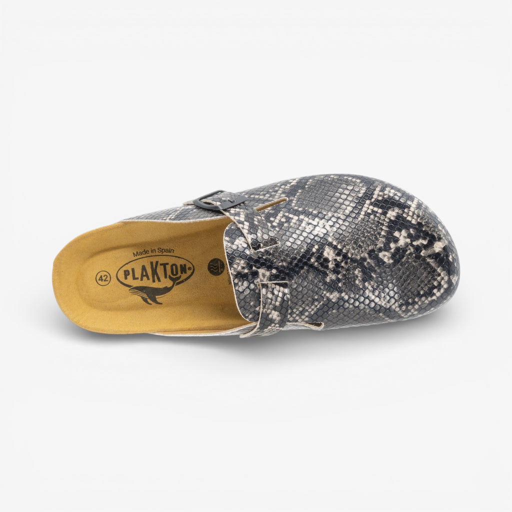 Blog Mens Clog - Negro Snake Manbalina (faux snake)