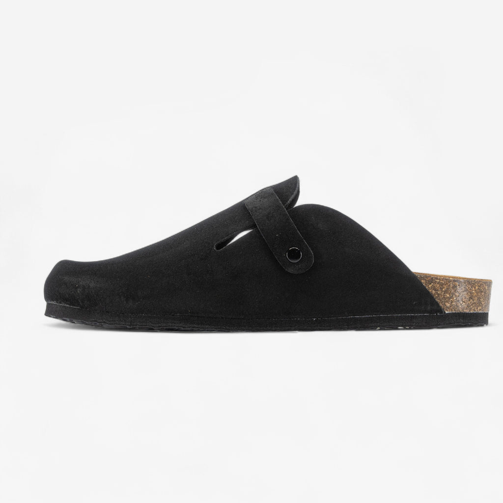 Blog Mens Clog - Negro Afelpado Grueso (suede)
