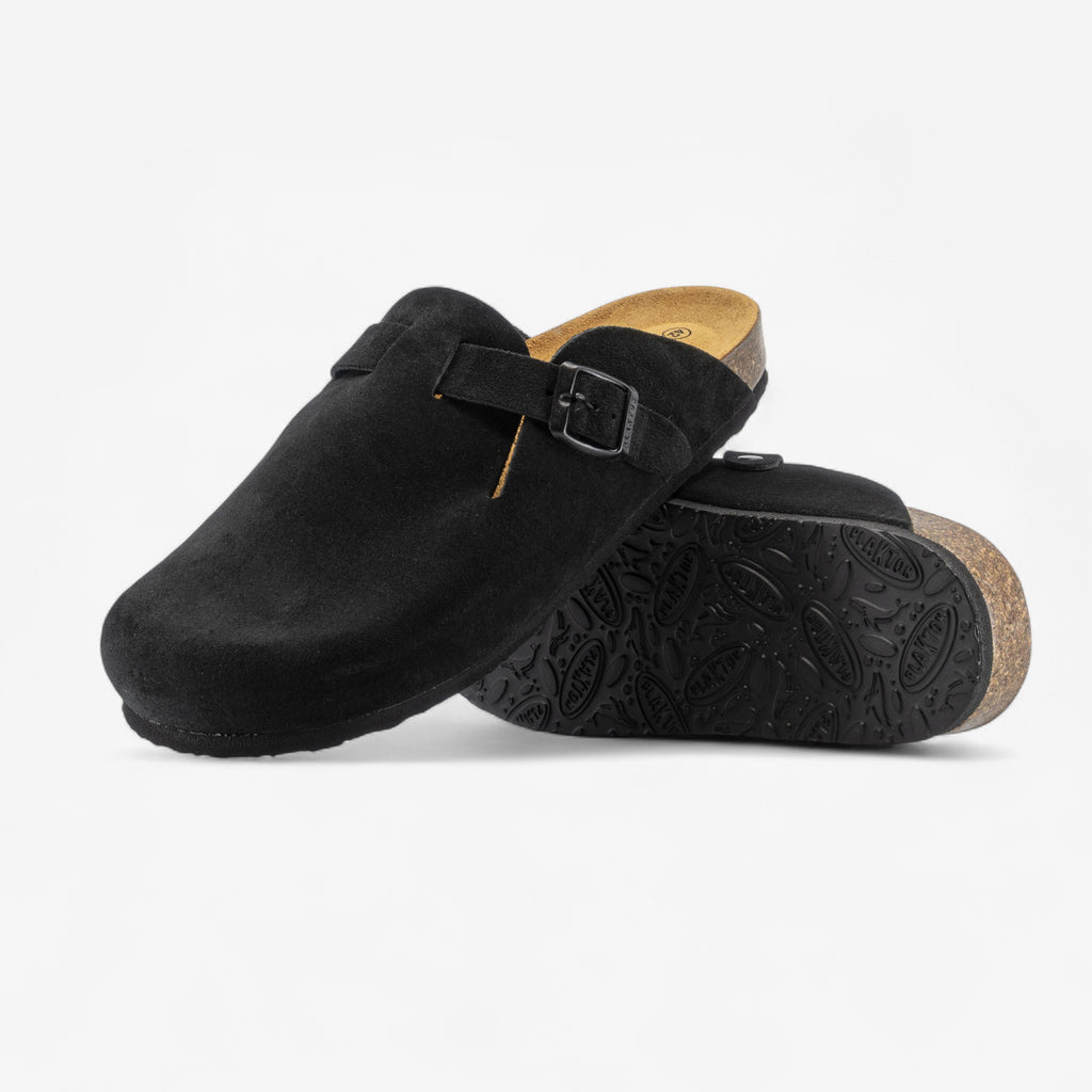 Blog Mens Clog - Negro Afelpado Grueso (suede)