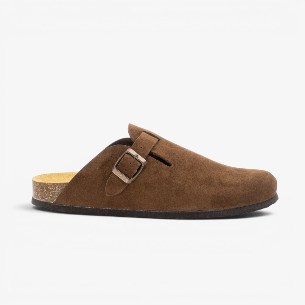 Blog Mens Clog - Marron Serraje Top (recycled suede)