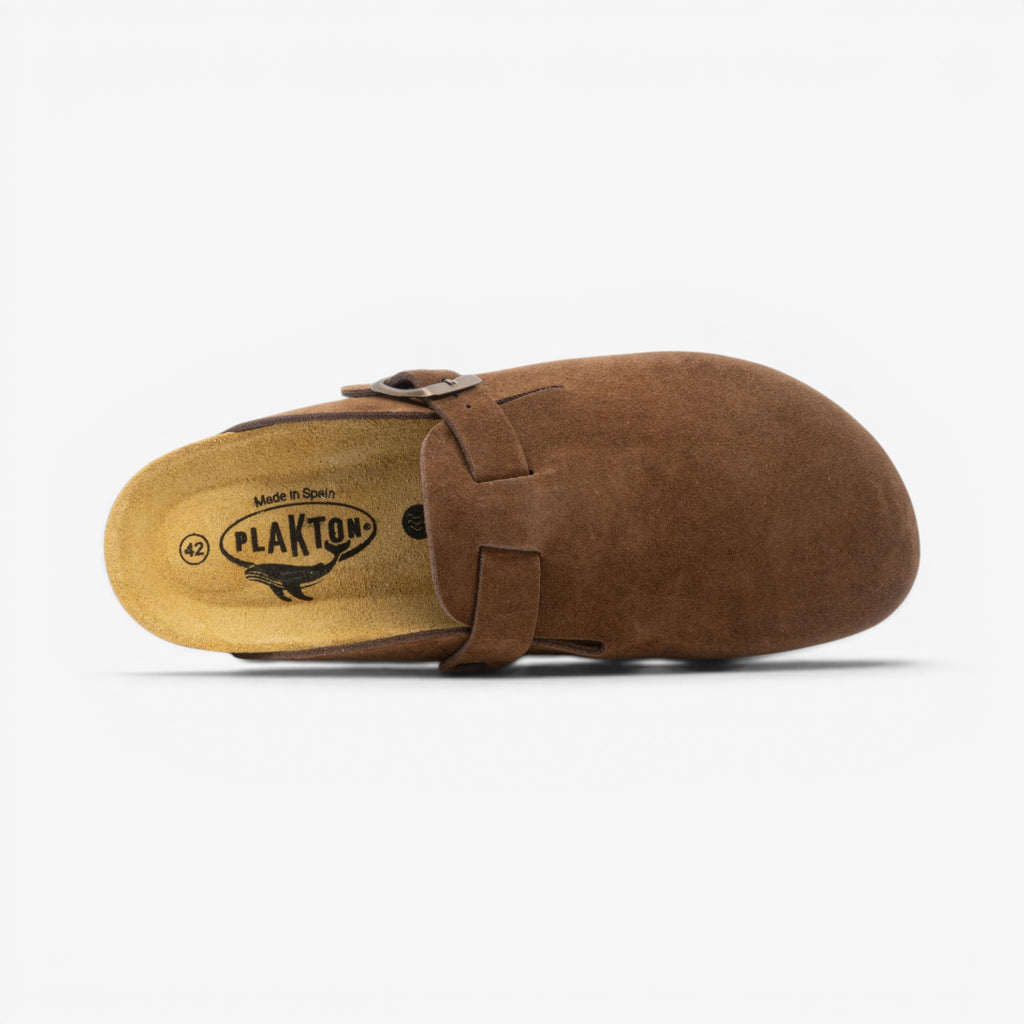 Blog Mens Clog - Marron Serraje Top (recycled suede)