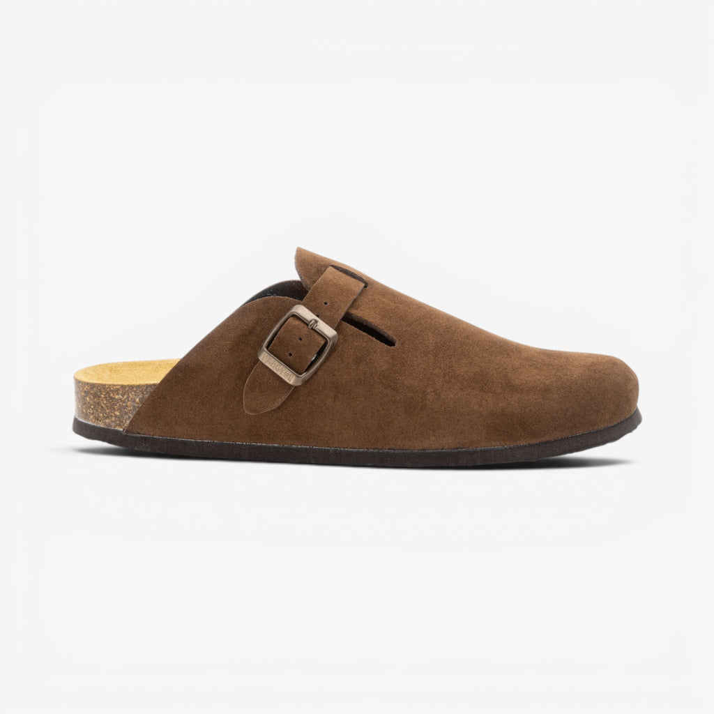 Blog Mens Clog - Marron Serraje Top (recycled suede)