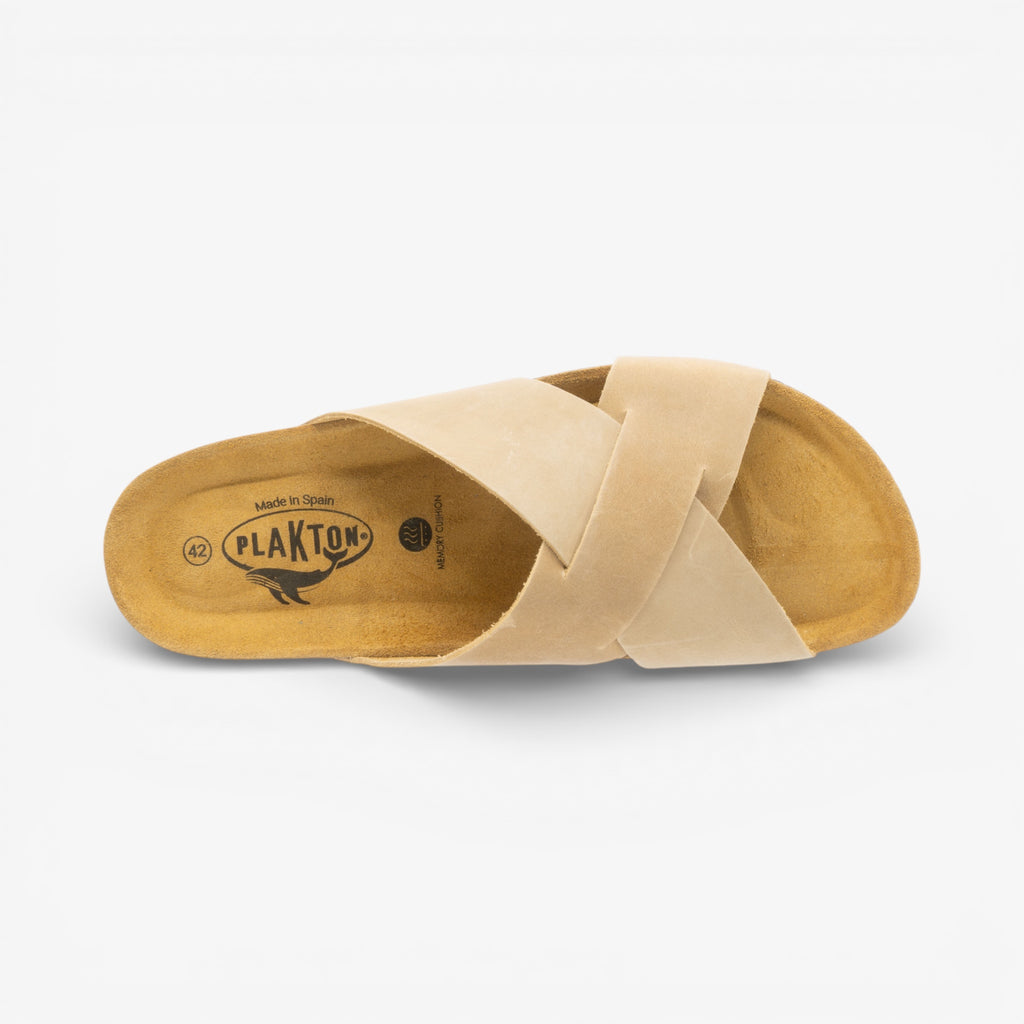 Bottle Mens Sandal - Beige Apure (leather)
