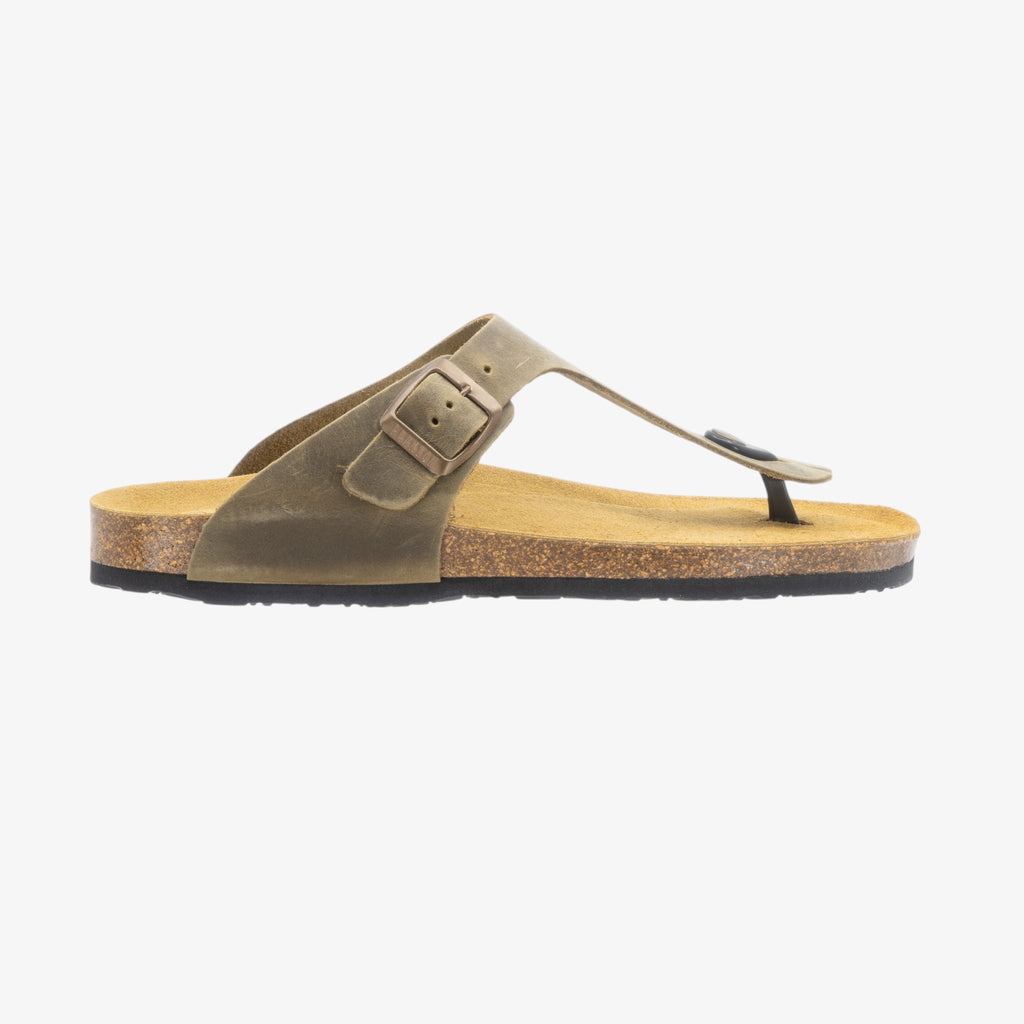 Bolero Mens Sandal - Kaki Apure (leather)