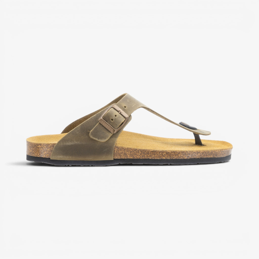 Bolero Mens Sandal - Kaki Apure (leather)