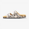 Barna Mens Sandal - Crema Snake Manbalina (faux snake)