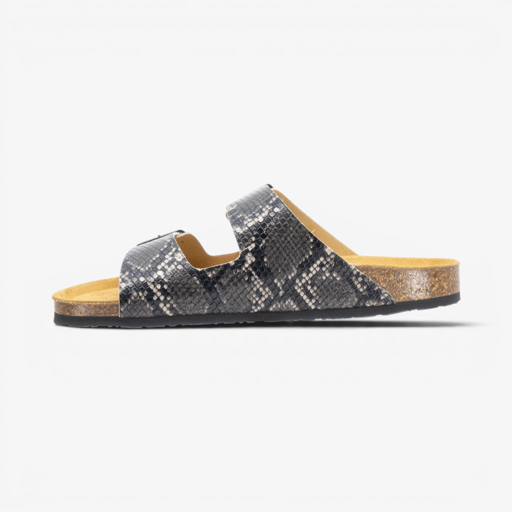 Barna Mens Sandal - Negro Snake Manbalina (faux snake)