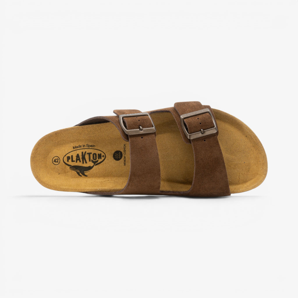 Barna Mens Sandal - Marron Serraje Top (recycled suede)