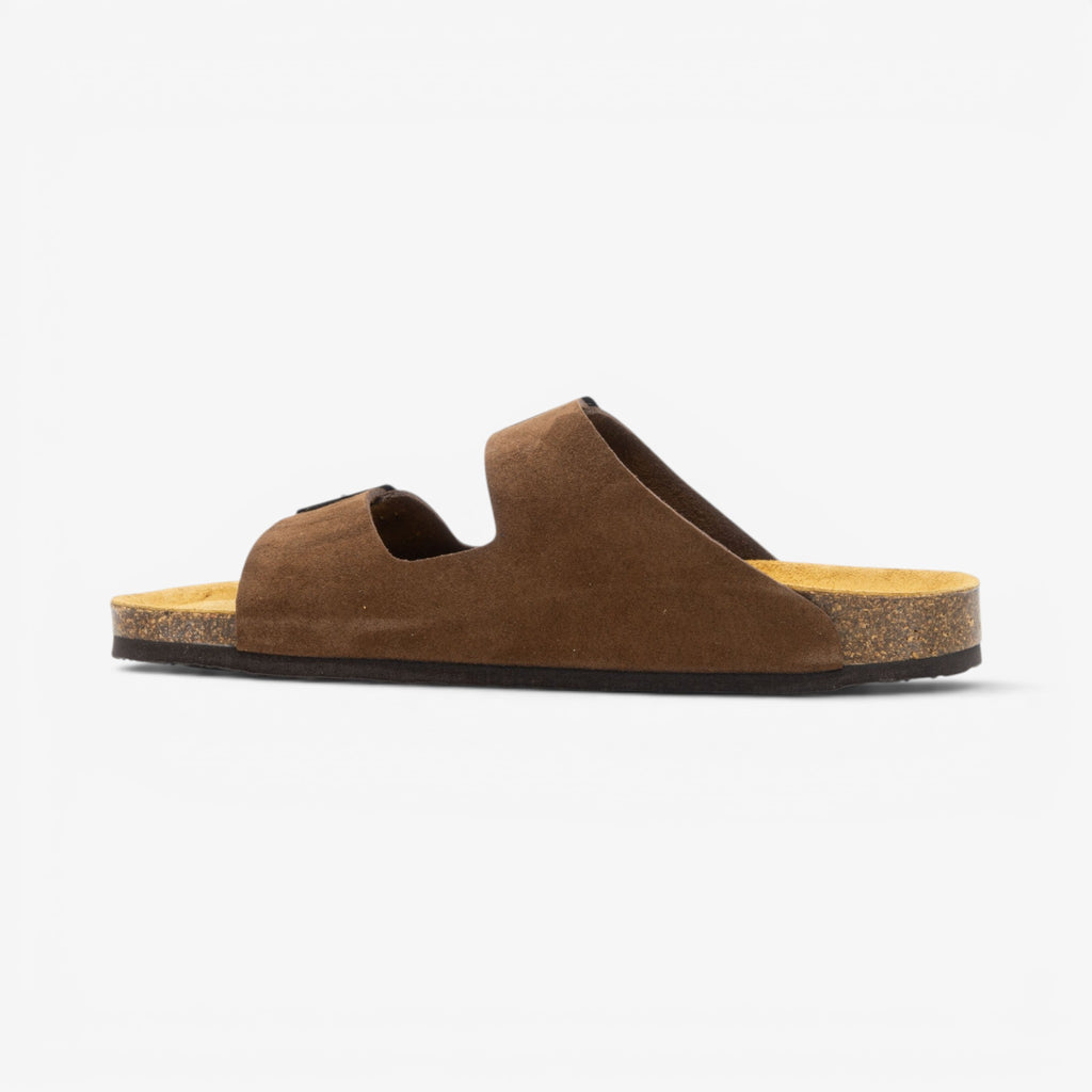 Barna Mens Sandal - Marron Serraje Top (recycled suede)