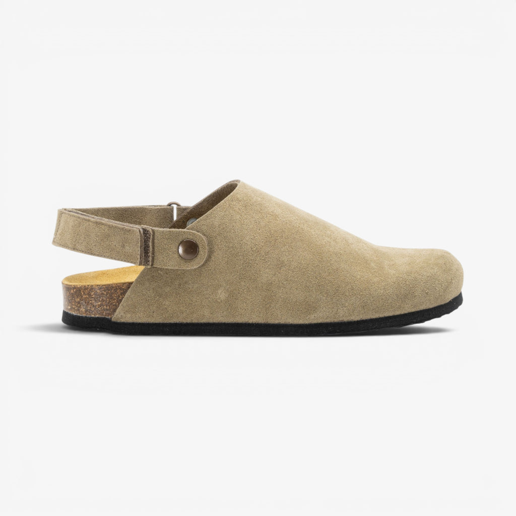 Oslo Mens Clog - Ceniza Serraje Top (recycled suede)
