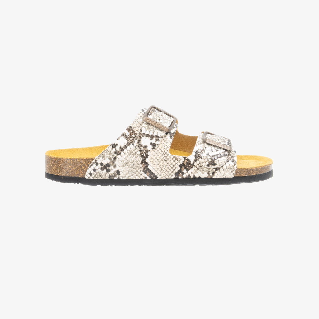Beta Womens Sandal - Crema Snake Manbalina (faux snake)