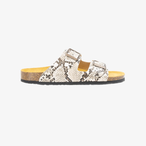 Beta Womens Sandal - Crema Snake Manbalina (faux snake)