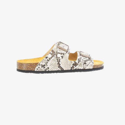 Beta Womens Sandal - Crema Snake Manbalina (faux snake)