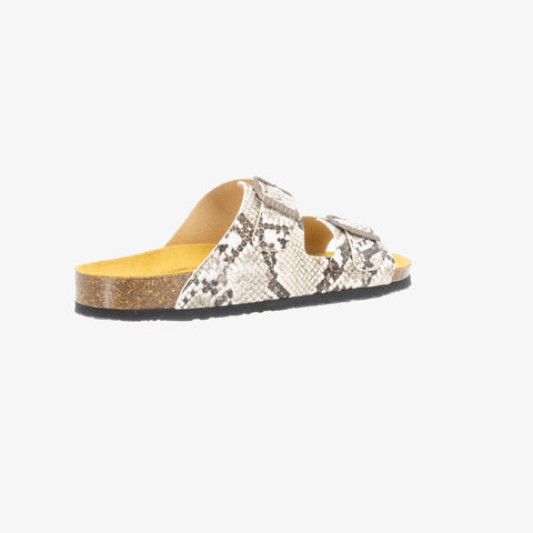 Beta Womens Sandal - Crema Snake Manbalina (faux snake)