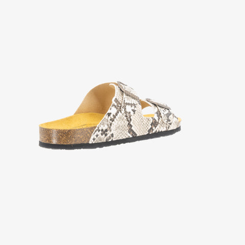 Beta Womens Sandal - Crema Snake Manbalina (faux snake)