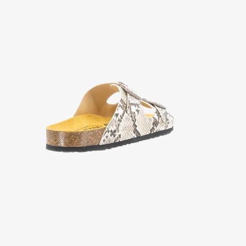 Beta Womens Sandal - Crema Snake Manbalina (faux snake)