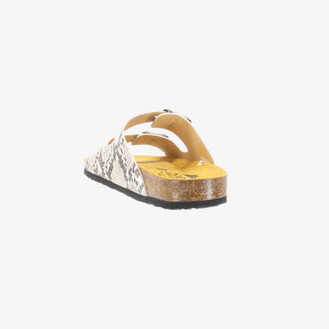Beta Womens Sandal - Crema Snake Manbalina (faux snake)