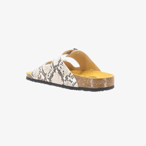 Beta Womens Sandal - Crema Snake Manbalina (faux snake)